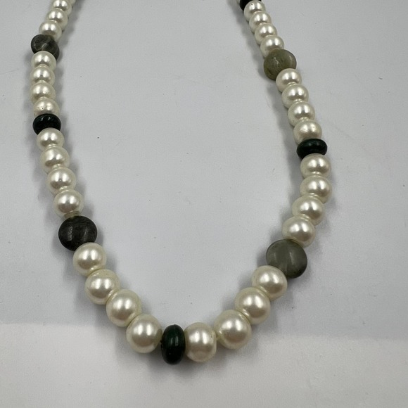 Vintage String Pearls & Beads MidCentury MCM Jewelry Necklace Clasp Closure - Picture 7 of 7